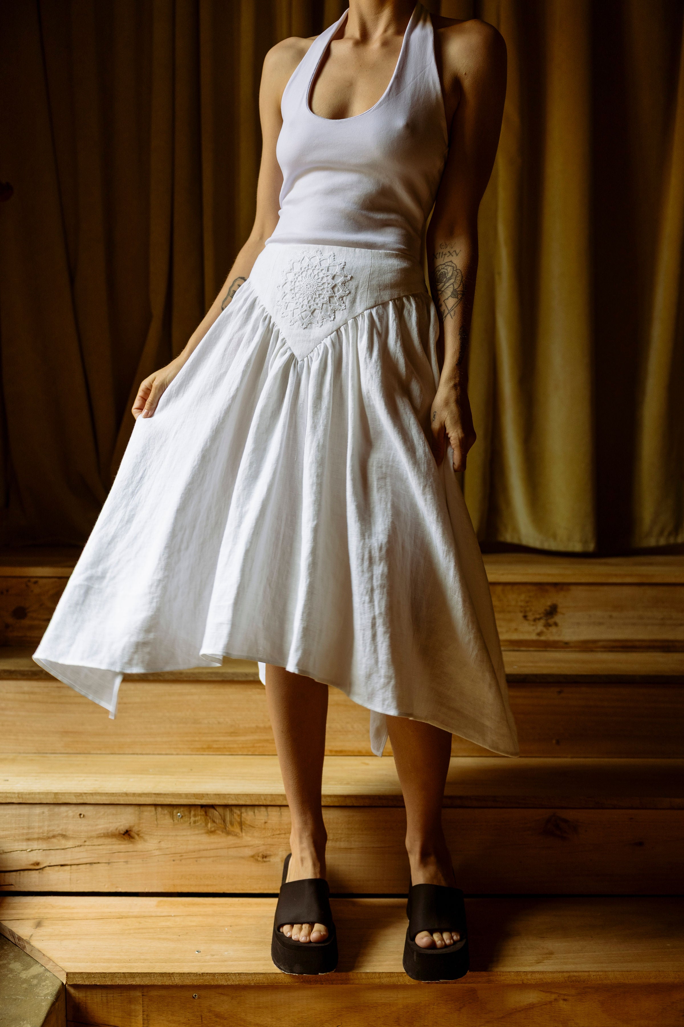 Linen Skirt RUGIAGĖLĖ
