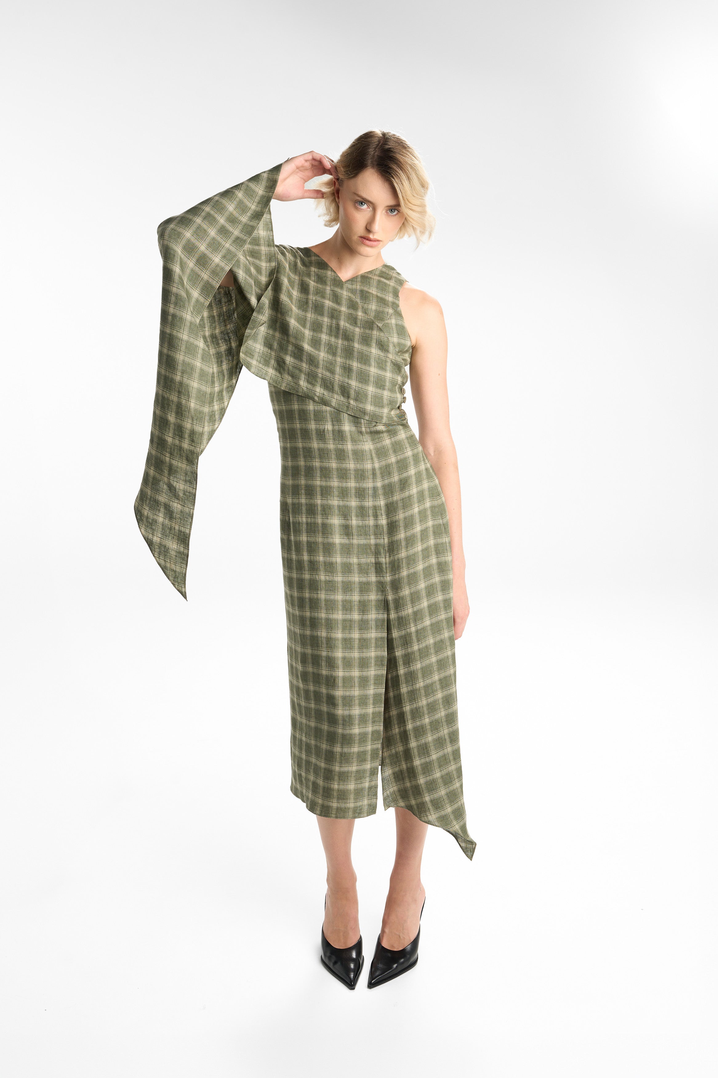 VEIL OF MOSS DRESS - GREEN