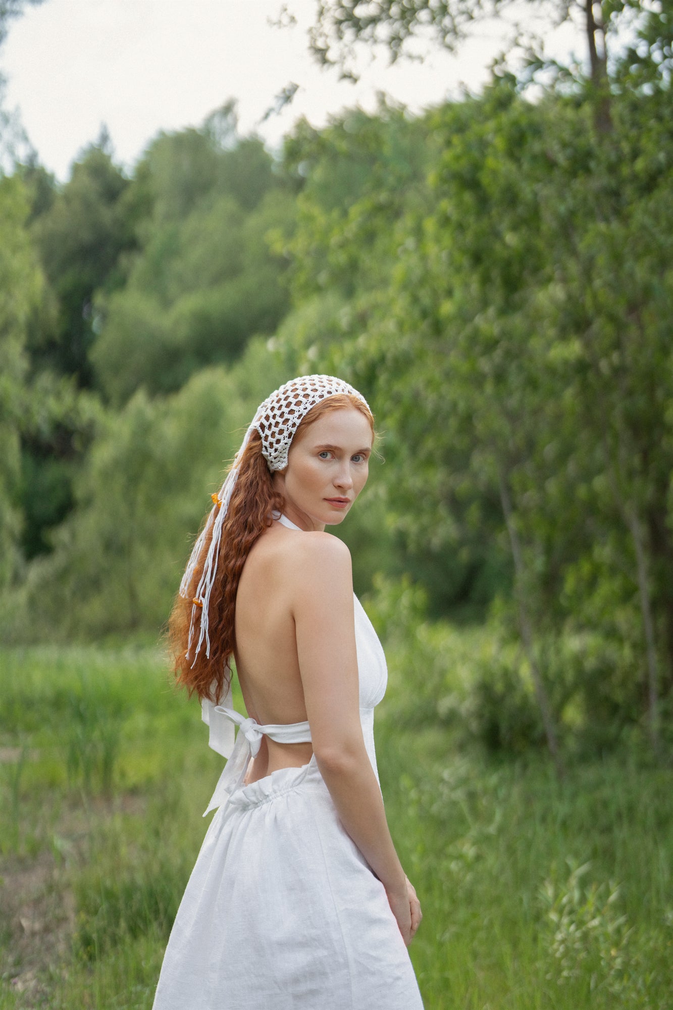 Macrame Amber Headpiece