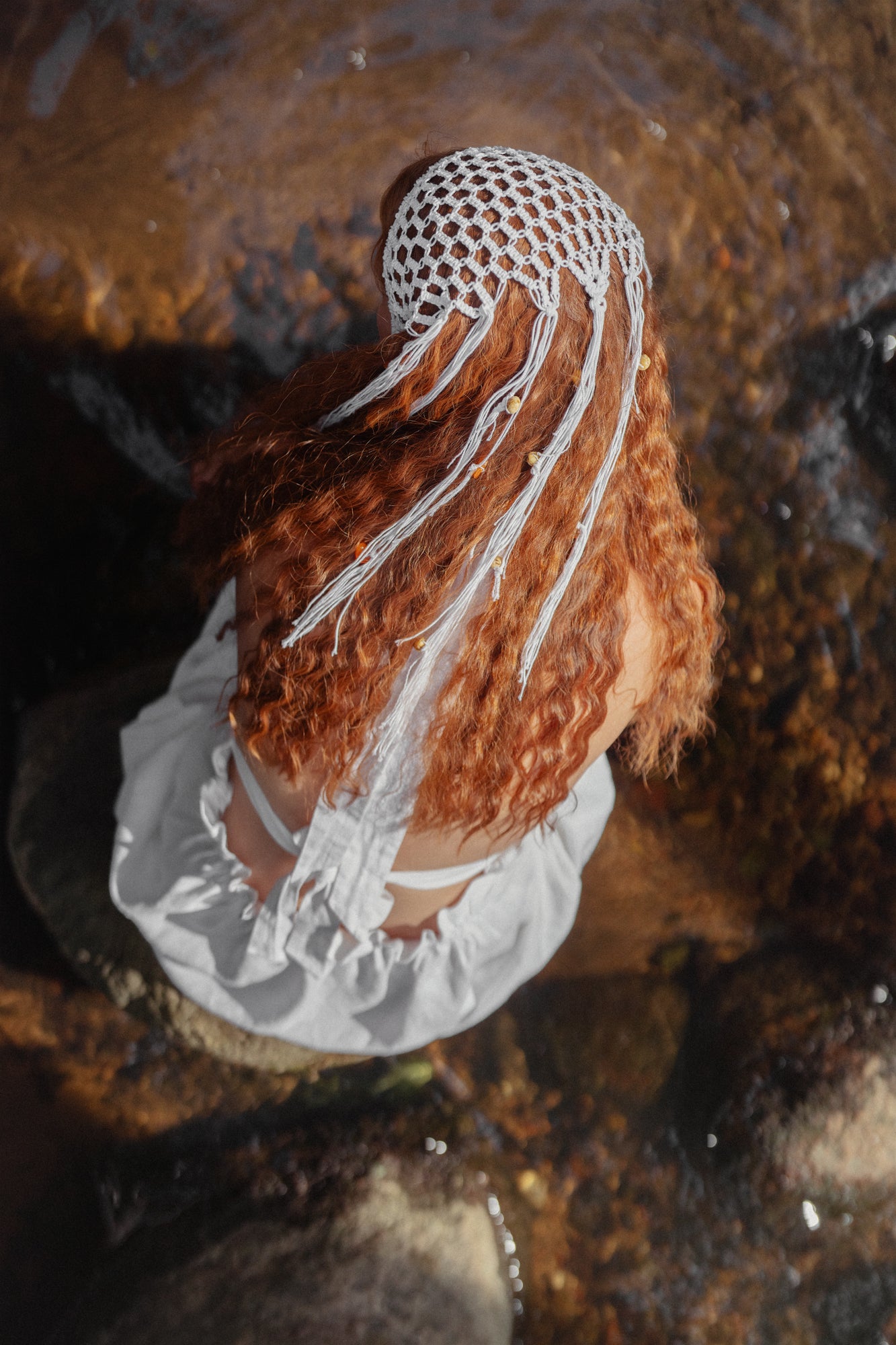 Macrame Amber Headpiece