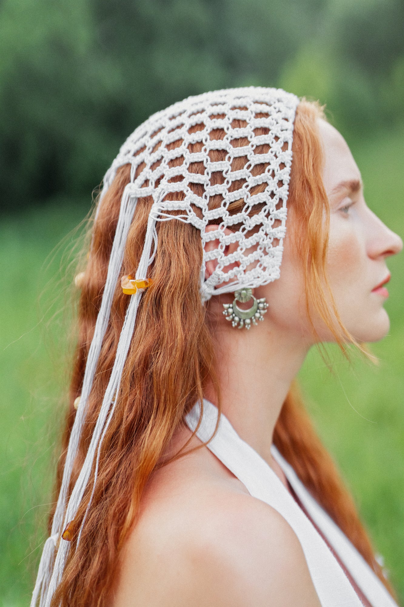 Macrame Amber Headpiece