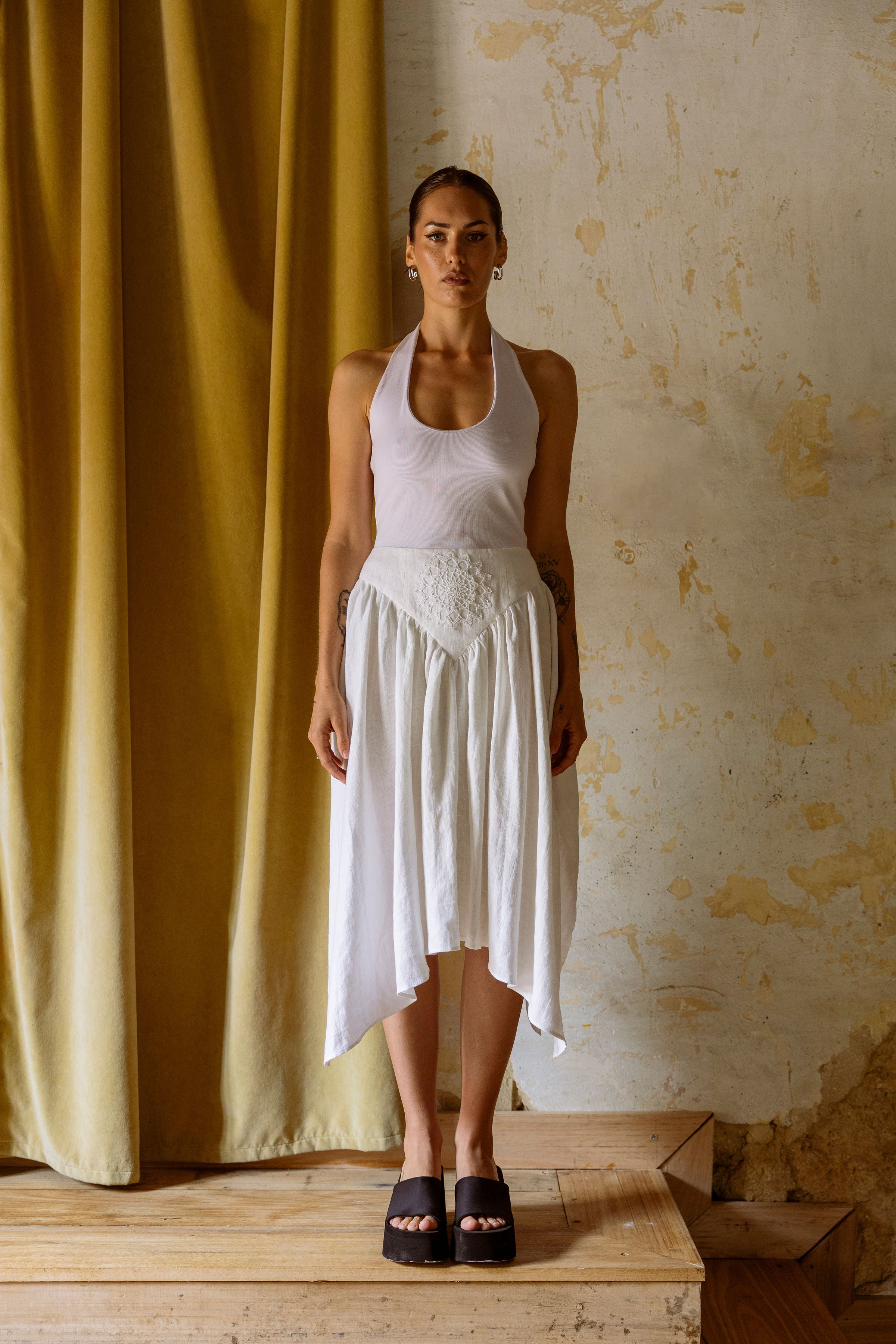 Linen Skirt RUGIAGĖLĖ
