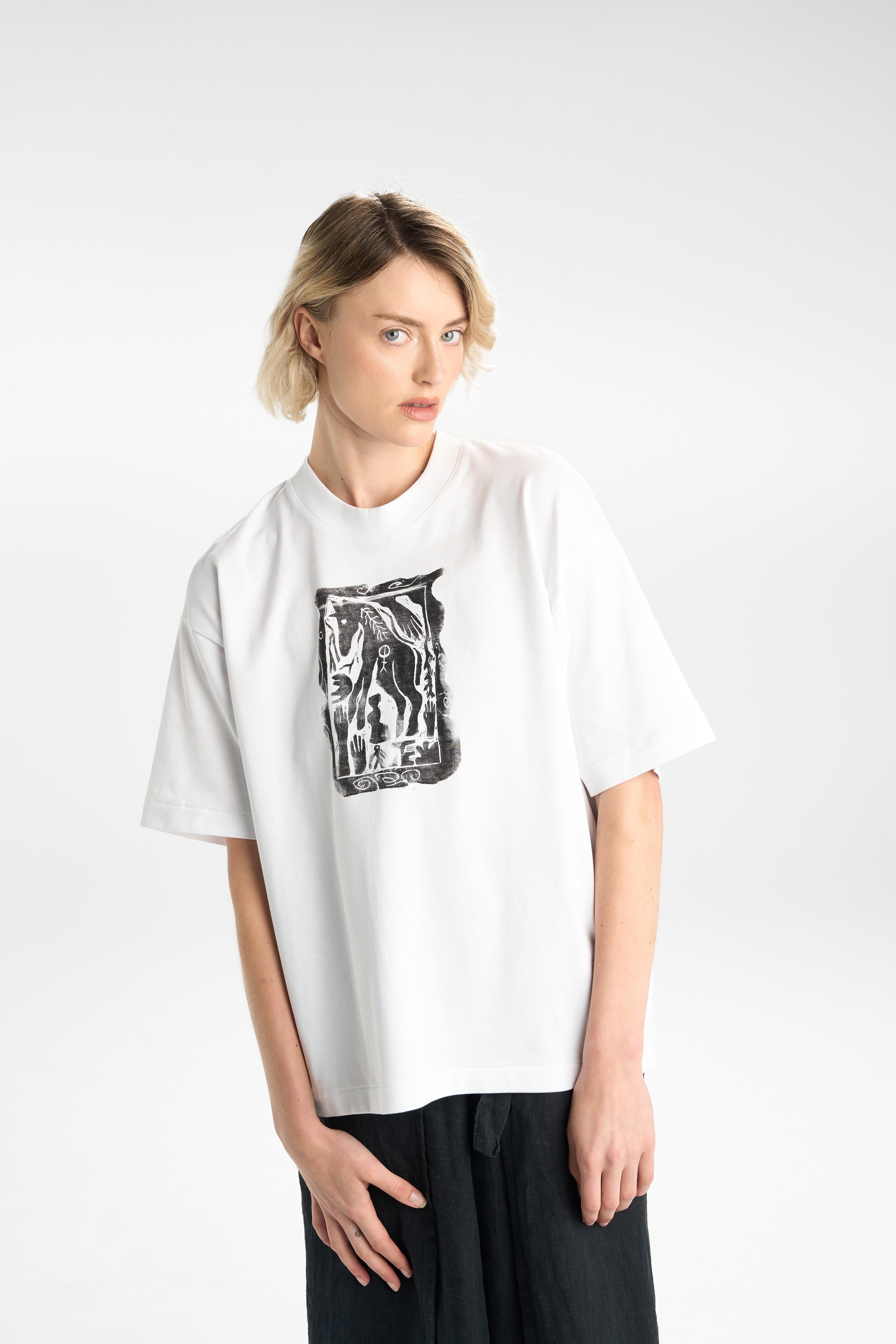THROUGH FORGOTTEN FIELDS SHORT SLEEVE T-SHIRT - WHITE