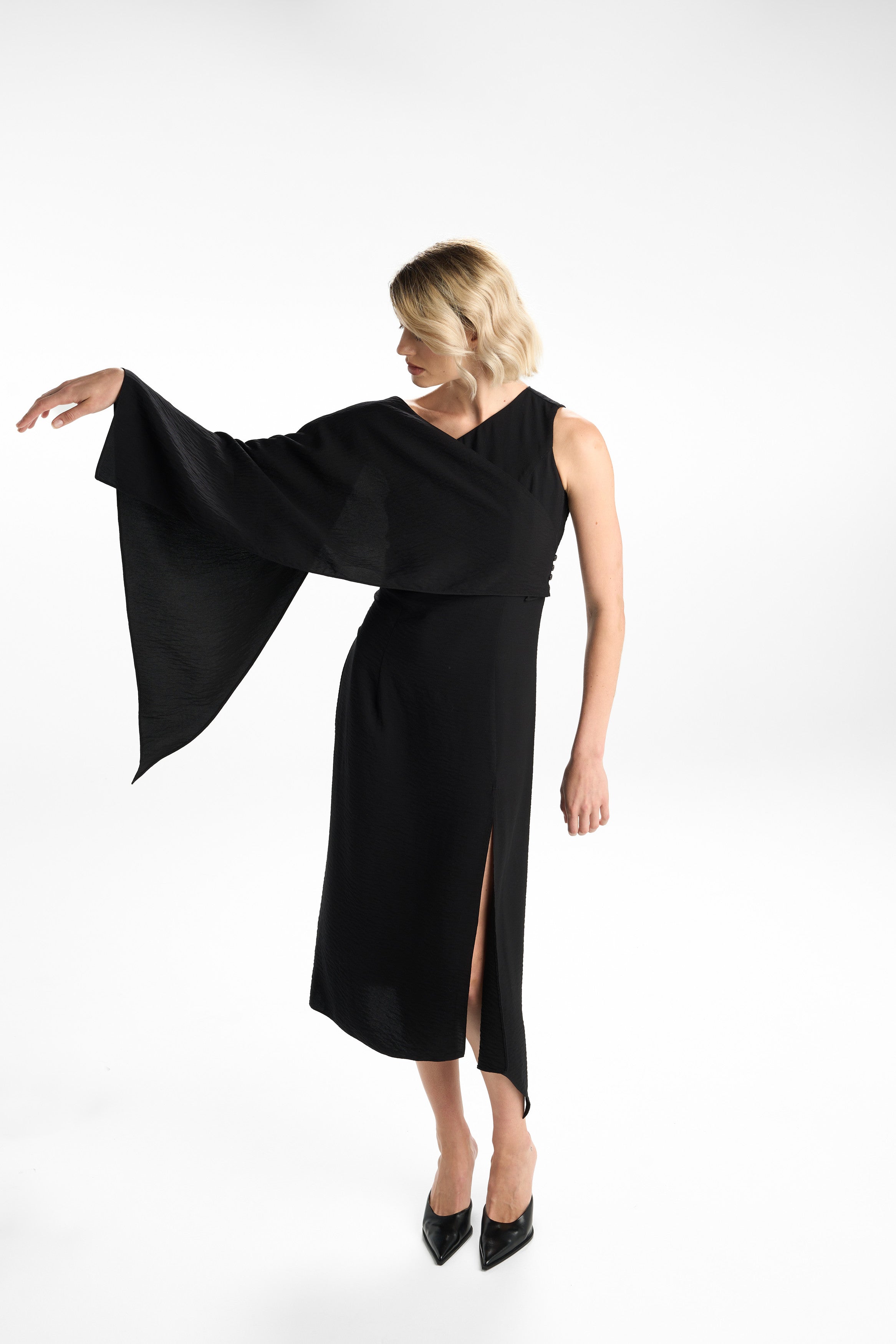 VEIL OF MOSS DRESS - BLACK